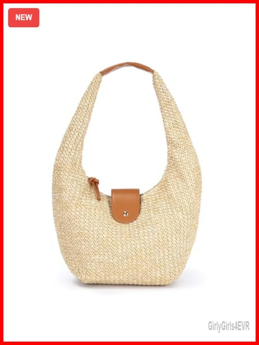 Straw Woven Hobo Shoulder Purse Top Handle Handbag for Women